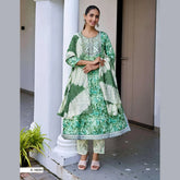 Women’s Designer Rayon Capsule Suit Set with Embroidery & Chanderi Cotton Dupatta